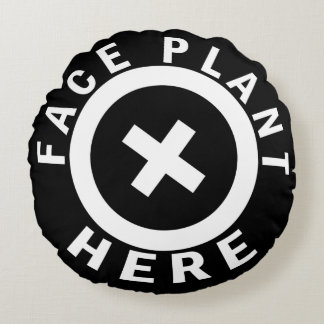 Gesichts-Pflanze hier Rundes Kissen