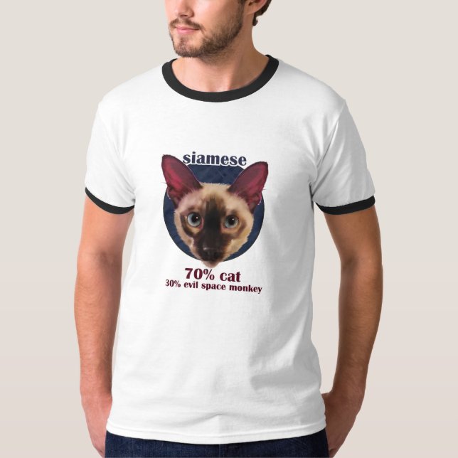 Gesichts-T - Shirt der siamesischen Katze (Vorderseite)