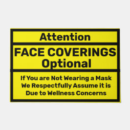 Gesichtsabdeckung erforderlich - ärztliche Befreiu Fußmatte