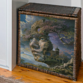 Gesichtsausdruck in Cliff Decoupage Seidenpapier