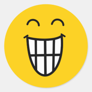 Gesichtsausdruck Runder Aufkleber