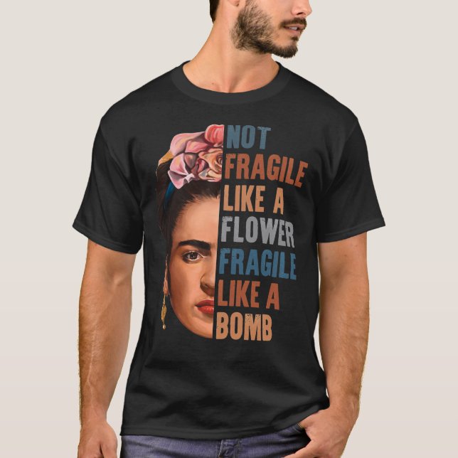 Gesichtsausdruck wie die Blume Frida Kahlo T-Shirt (Vorderseite)
