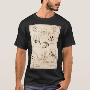 Gesichtsausdrücke verschiedener Katzen, Louis Wain T-Shirt