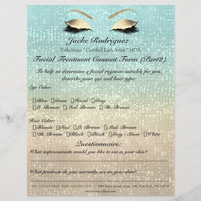 Gesichtsbehandlung von Blue Gold Flyer (Vorne)