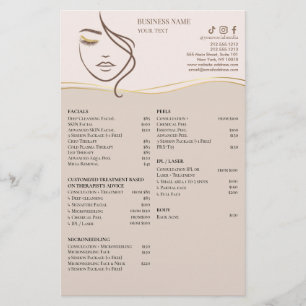 GESICHTSBEHANDLUNGEN Schönheitssalon-Flyer Flyer