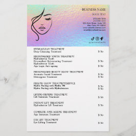 GESICHTSBEHANDLUNGEN Schönheitssalon-Flyer Flyer