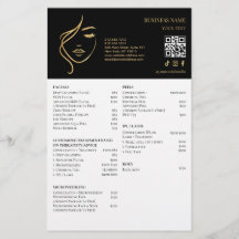 GESICHTSBEHANDLUNGEN Schönheitssalon-Flyer