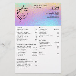 GESICHTSBEHANDLUNGEN Schönheitssalon-Flyer Flyer