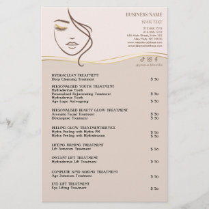 GESICHTSBEHANDLUNGEN Schönheitssalon-Flyer Flyer
