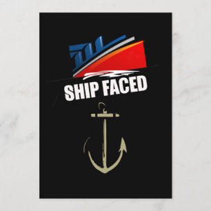 Gesichtsbootfahren auf dem Schiff Einladung