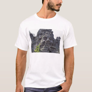 Gesichtsdetail des Westtor-Turms (Gopuram), T-Shirt