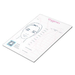 Gesichtskarte für Abzweigung Note Pad Notizblock