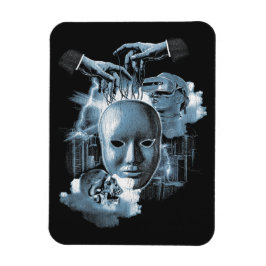 Gesichtslos - Design von Techno-Goth Streetwear Magnet