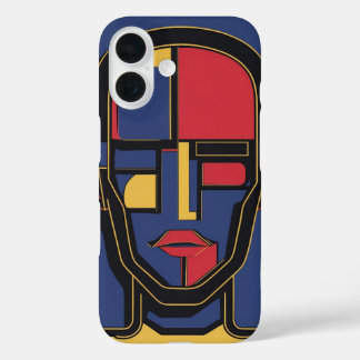gesichtslose Figur mit gewagter, geometrischer For iPhone 16 Hülle