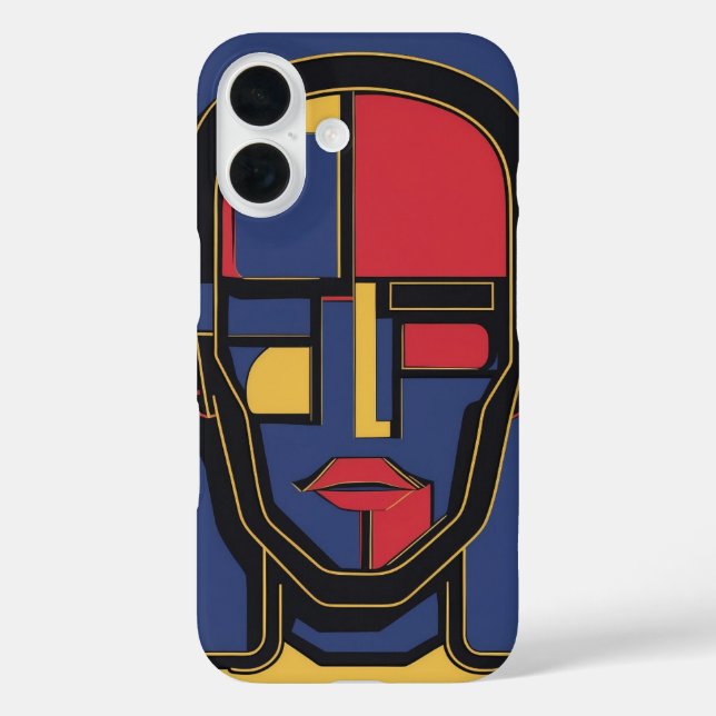 gesichtslose Figur mit gewagter, geometrischer For Case-Mate iPhone Hülle (Rückseite)