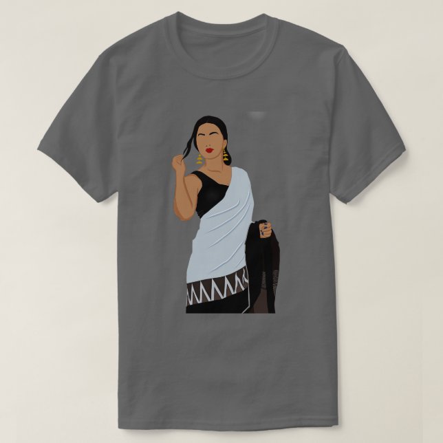 Gesichtslose indische Frau im Sarg und ärmellos bl T-Shirt (Design vorne)