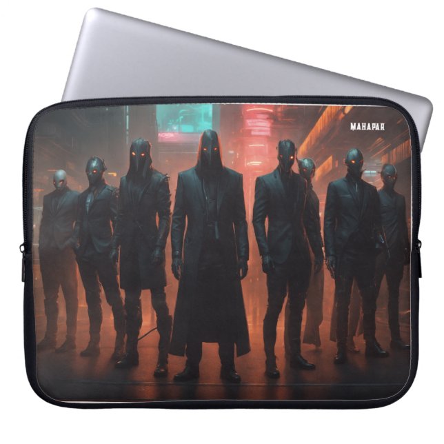 "Gesichtslose Versammlung: Das Kollektiv der passe Laptopschutzhülle (Vorderseite)