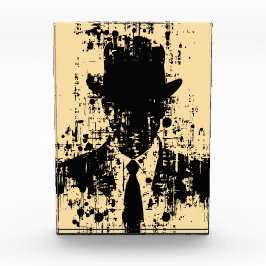 Gesichtsloser Gentleman: Abstrakte Eleganz Fotoblock