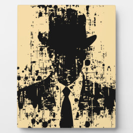 Gesichtsloser Gentleman: Abstrakte Eleganz Fotoplatte