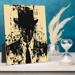 Gesichtsloser Gentleman: Abstrakte Eleganz Fotoplatte