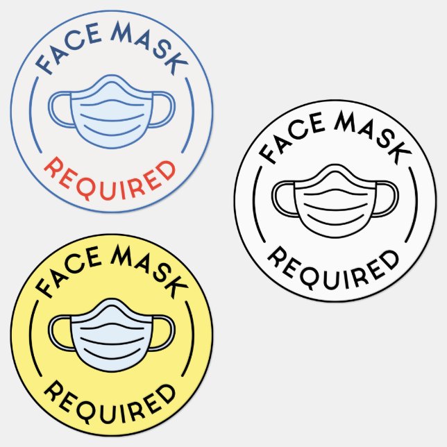 Gesichtsmaske erforderlich etiketten (Gruppe)