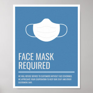 Gesichtsmaske erforderliches Geschäftszeichen Poster