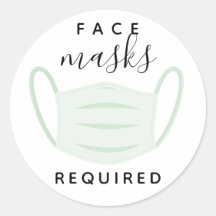 Gesichtsmaske erfordert Etikett