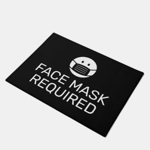 Gesichtsmaske erfordert Türmatte für den Laden