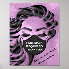 Gesichtsmaske mit erforderlicher Covid Lila Berry Poster