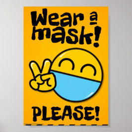 Gesichtsmaske tragen poster