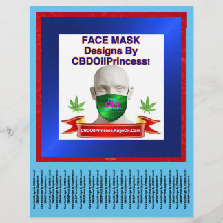 Gesichtsmasken-Designs von CBDOilPrincess! Flyer! Flyer