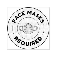 Gesichtsmasken erforderlich - Briefmarke aus selbs