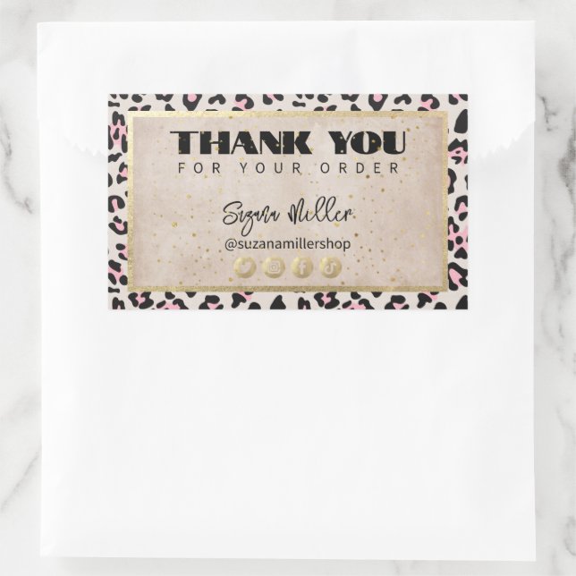 Gesichtsmuster und Gold Vintag Rechteckiger Aufkleber (Tasche)