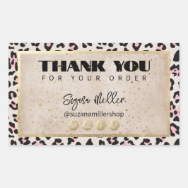 Gesichtsmuster und Gold Vintag Rechteckiger Aufkleber