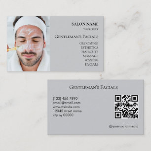 Gesichtspflege für Männer Schönheitssalon Visitenkarte