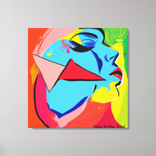 Gesichtspflege gestresste Canvas Print Leinwanddruck