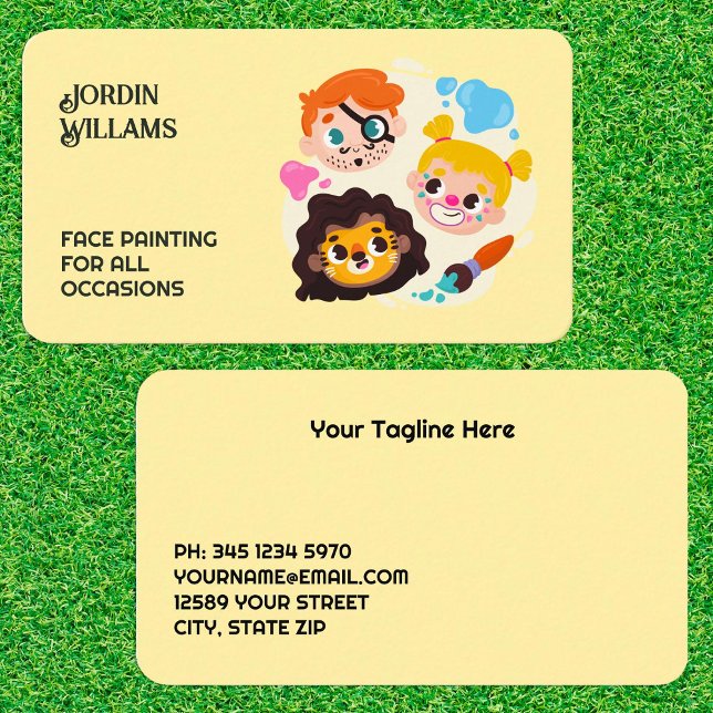 Gesichtspflege Visitenkarte (Face Painting Business Cards)