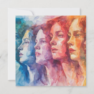 Gesichtspflege von Frauen - Aquarellmalerei