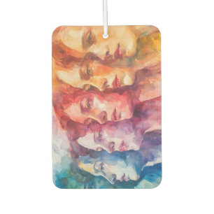 Gesichtspflege von Frauen - Aquarellmalerei Autolufterfrischer
