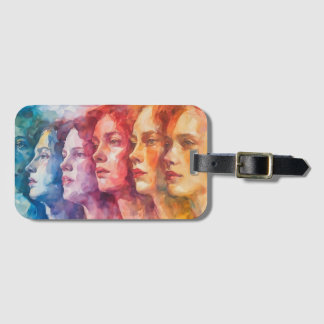 Gesichtspflege von Frauen - Aquarellmalerei Gepäckanhänger