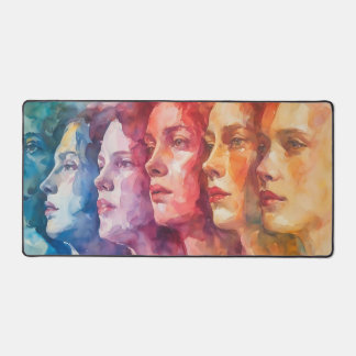 Gesichtspflege von Frauen - Aquarellmalerei Schreibtischunterlage