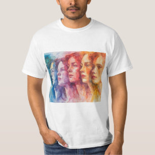 Gesichtspflege von Frauen - Aquarellmalerei T-Shirt