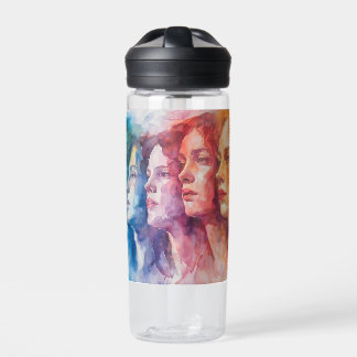Gesichtspflege von Frauen - Aquarellmalerei Trinkflasche