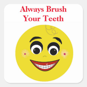 Gesichtstest Quadratischer Aufkleber