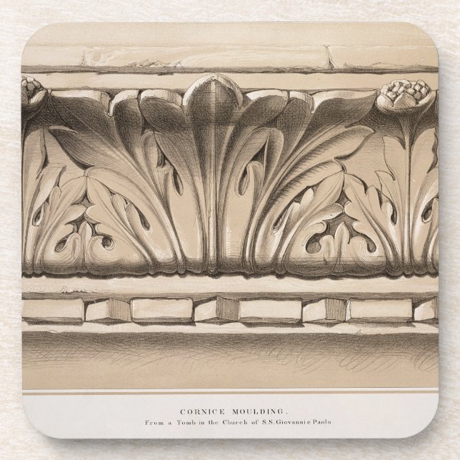 Gesims-Formteil, von einem Grab in der Kirche von Untersetzer (Vorderseite)