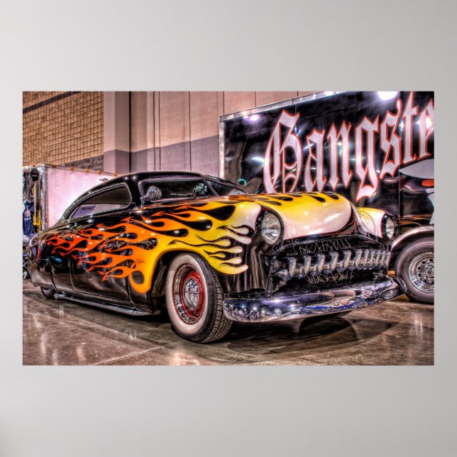 Gespannt Gangster Led in HDR. Poster (Vorne)