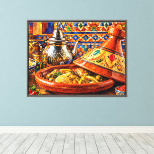 Gespannter Leinwanddruck Marokkanischer Tajine
