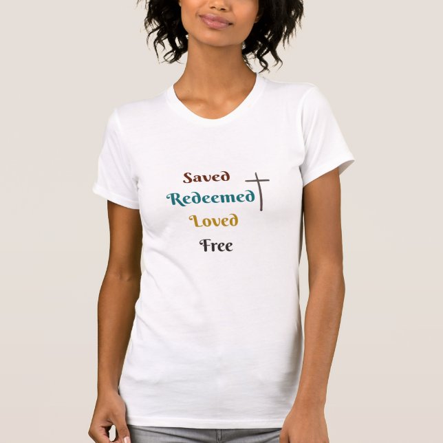 Gespart... Kostenloses Kreuz T-Shirt (Vorderseite)
