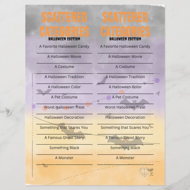 Gespeicherte Kategorien - Halloween Edition (Vorderseite)