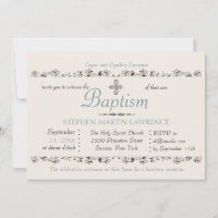 Gespeichertes Sacrament Religiöse Einladung (blau)